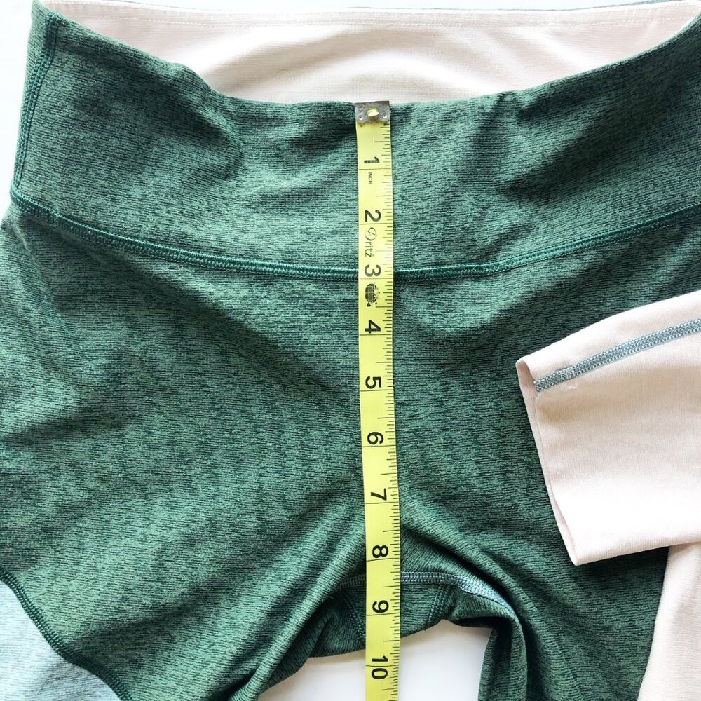 OUTDOOR VOICES Spring 7/8 Colorblock Green Pink Leggings Womens Small - Picture 8 of 8